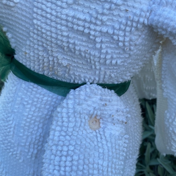 Chenille bunny moving joints button floppy ears cottagecore farmhouse decor - Picture 3 of 10